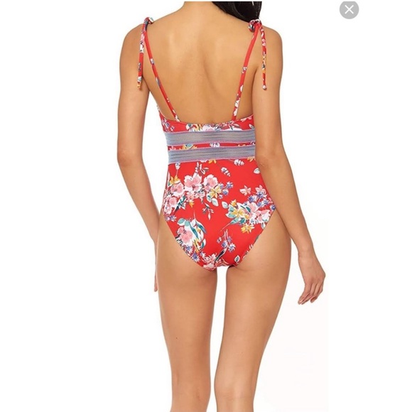 NWT Jessica Simpson chantilly lace pepper multi bathing suit - Picture 2 of 9